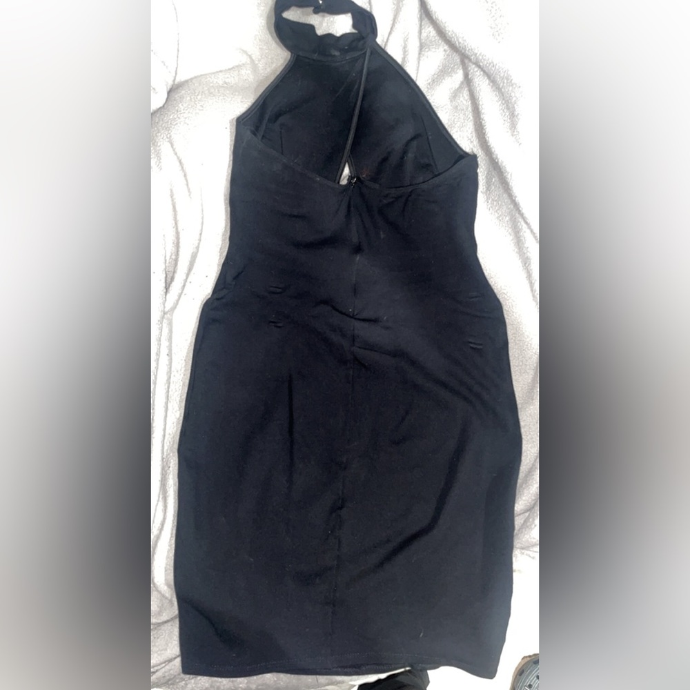 Elegant Black Halter Dress